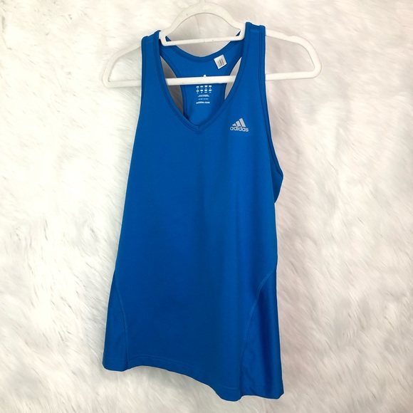 Adidas womens large blue training active racerback - Picture 2 of 4